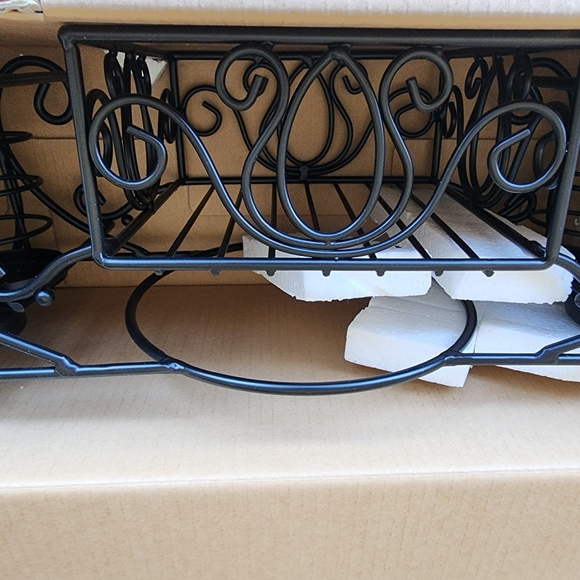 2 Piece Wrought Iron Buffet Caddy 24x9x11" Black Sam's Club Dishes Napkins - Picture 3 of 11